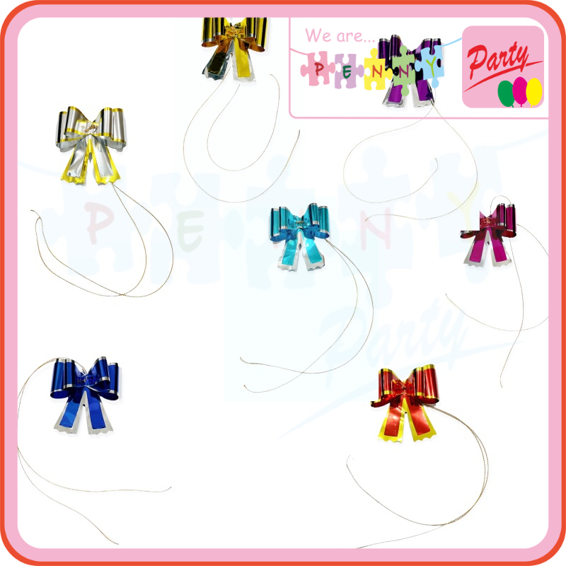 

Pita Kado Metalik 4cm Pita Tarik/Serut Gilap Grosir Ready