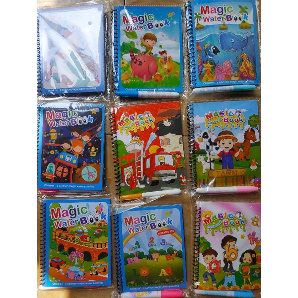 [TERMURAH] Buku Mewarnai digunakan Berulang termurah anti berantakan mengalihakan dari gadget magic water book-Mix