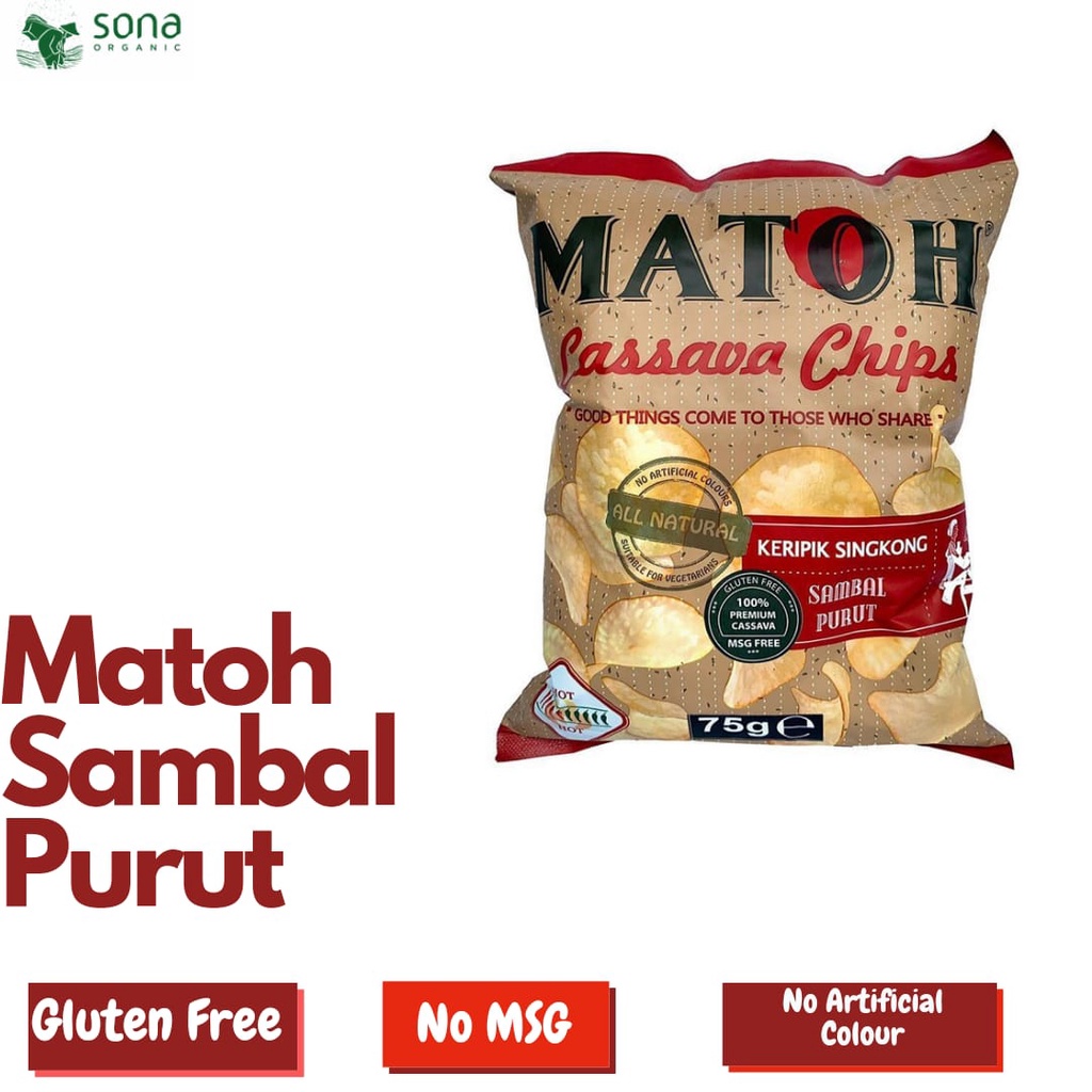 

Keripik Singkong No Msg Rasa Sambal Purut 75g - MATOH