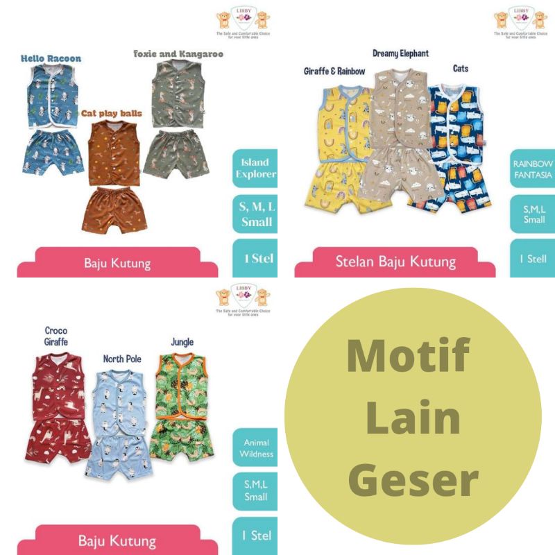 LIBBY VELVET JUNIOR Setelan Baju Kaos Anak Kutung Lekbong Laki-laki dan Perempuan