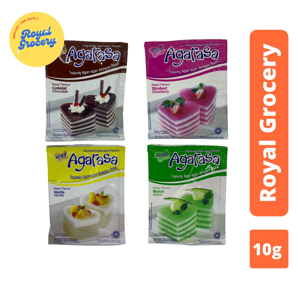 

Nutrijell Agar Agarasa Coklat Vanilla Melon Strawberry 10g