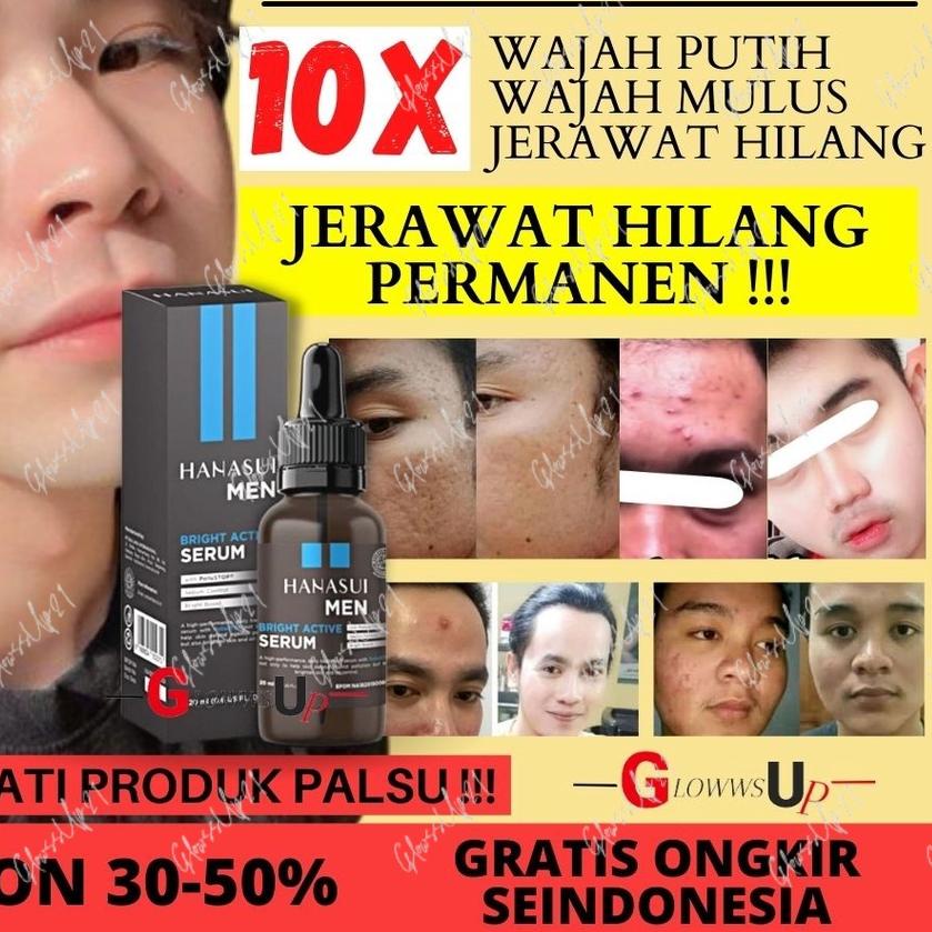 ➻ SERUM WAJAH PRIA PENCERAH WAJAH PRIA HANASUI MEN BRIGHT ACTIVE 20ML SERUM WHITENING PENCERAH WAJAH