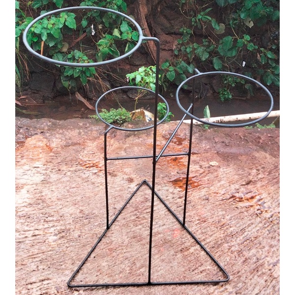 RB Bayar Cod/Rak Pot Bunga Besi Minimalis Ring 3 / Rak Pot Minimalis / Rak Bunga Minimalis /Rak Pot