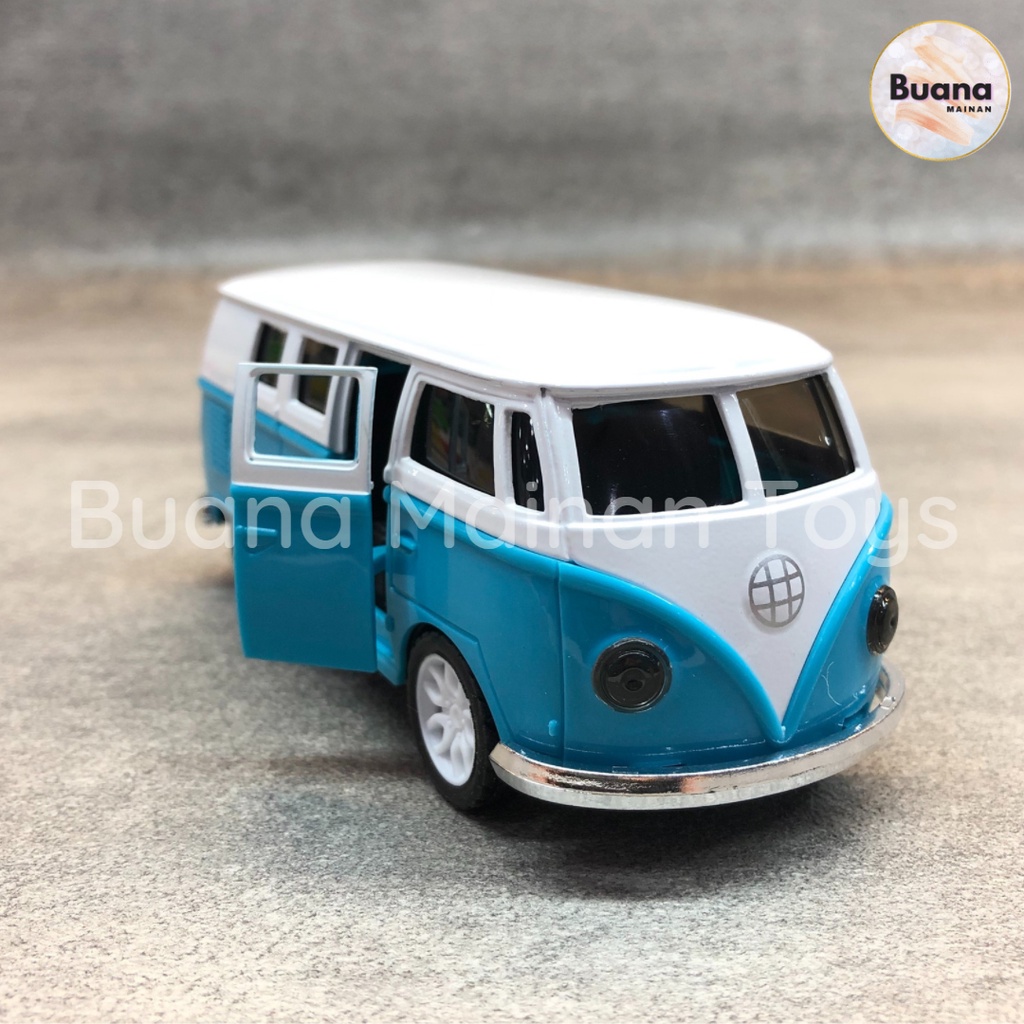 DIECAST MODEL WORLD VOLK WAGEN BUS 1:32 MAINAN ANAK MOBIL MOBILAN ANAK VW KOMBI KALSIK CLASSIC