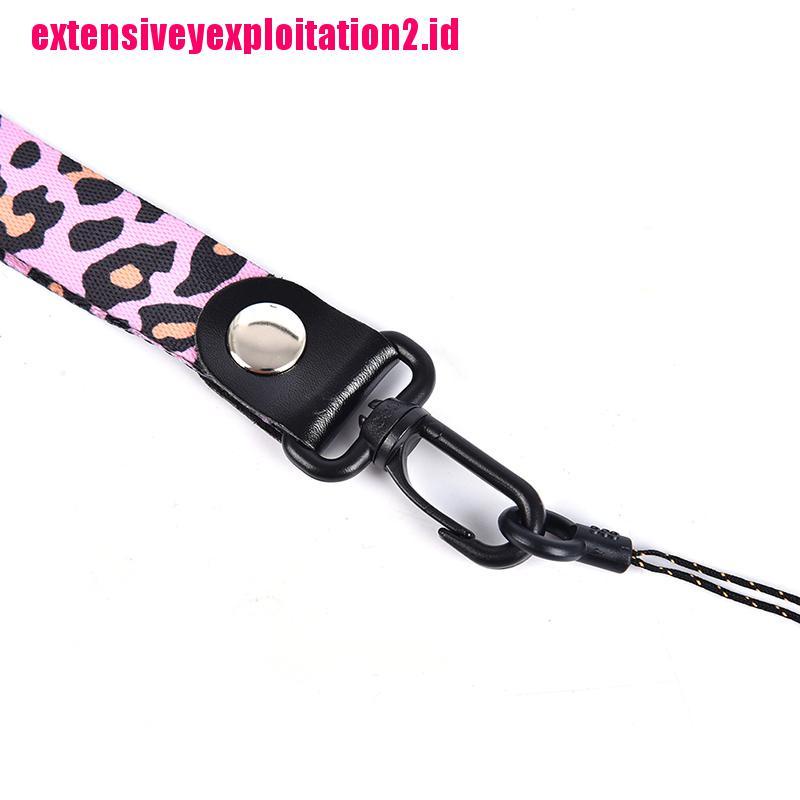 (E2id &amp; &gt; Tali Lanyard Leher Motif Leopard Untuk Handphone Universal