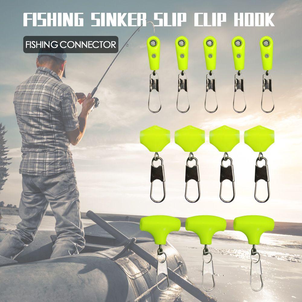 Preva 3pcs Memancing Sinker Slip Klip Kait Air Asin Barb Stabil Snap Bening