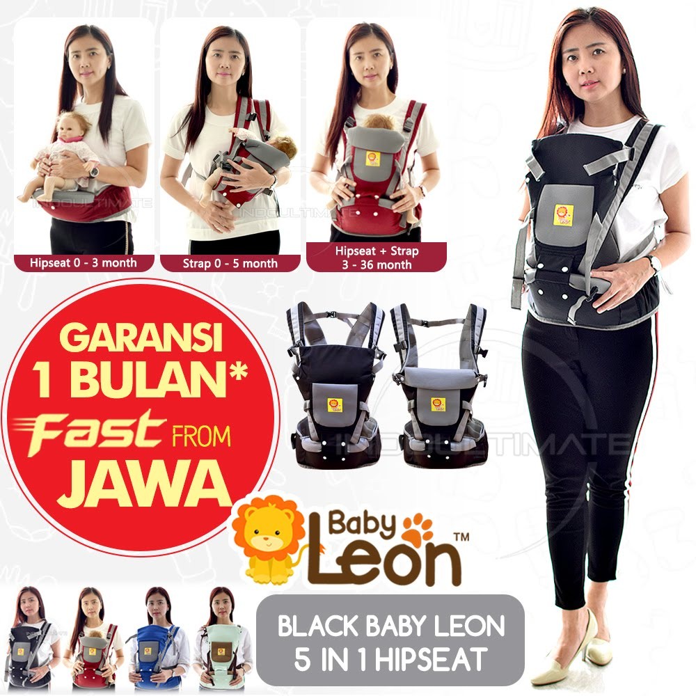 Baby Leon Gendongan Bayi Hipseat IM BY-60-GB / BY-6075 / BY-6077 Gendongan Anak Depan Multifungsi