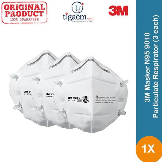 3m Masker N95 9010 Particulate Respirator - 3 Pcs - Pelindung Asap