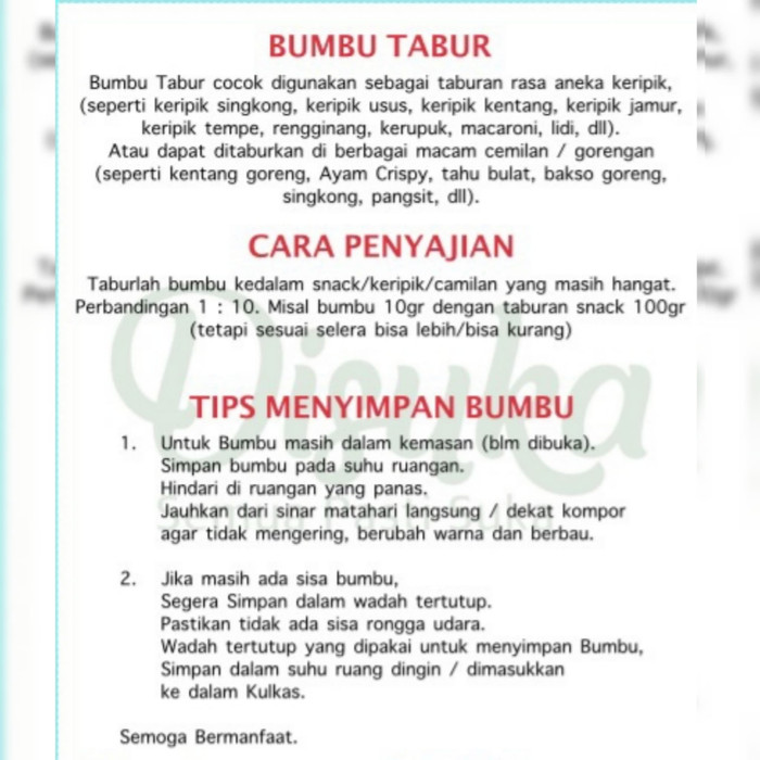 

BURUAN BELI - BUMBU BUBUK TABUR BALADO SPESIAL 1 KG