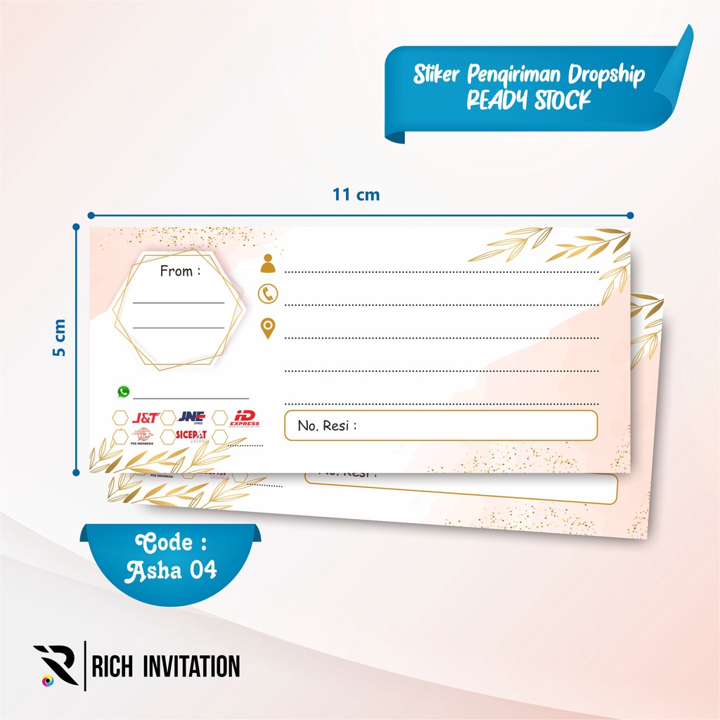 

STIKER LABEL PENGIRIMAN KOSONGAN READY MURAH ASHA 04