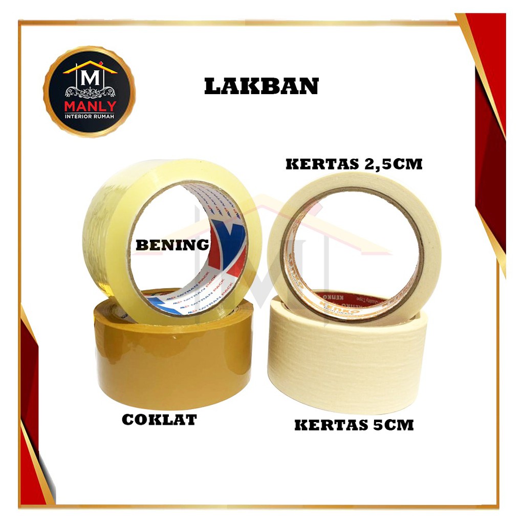 Masking Tape / Lakban Kertas / Lakban Bening / Lakban Paking / Lakban Coklat /Lakban Besar & Kecil