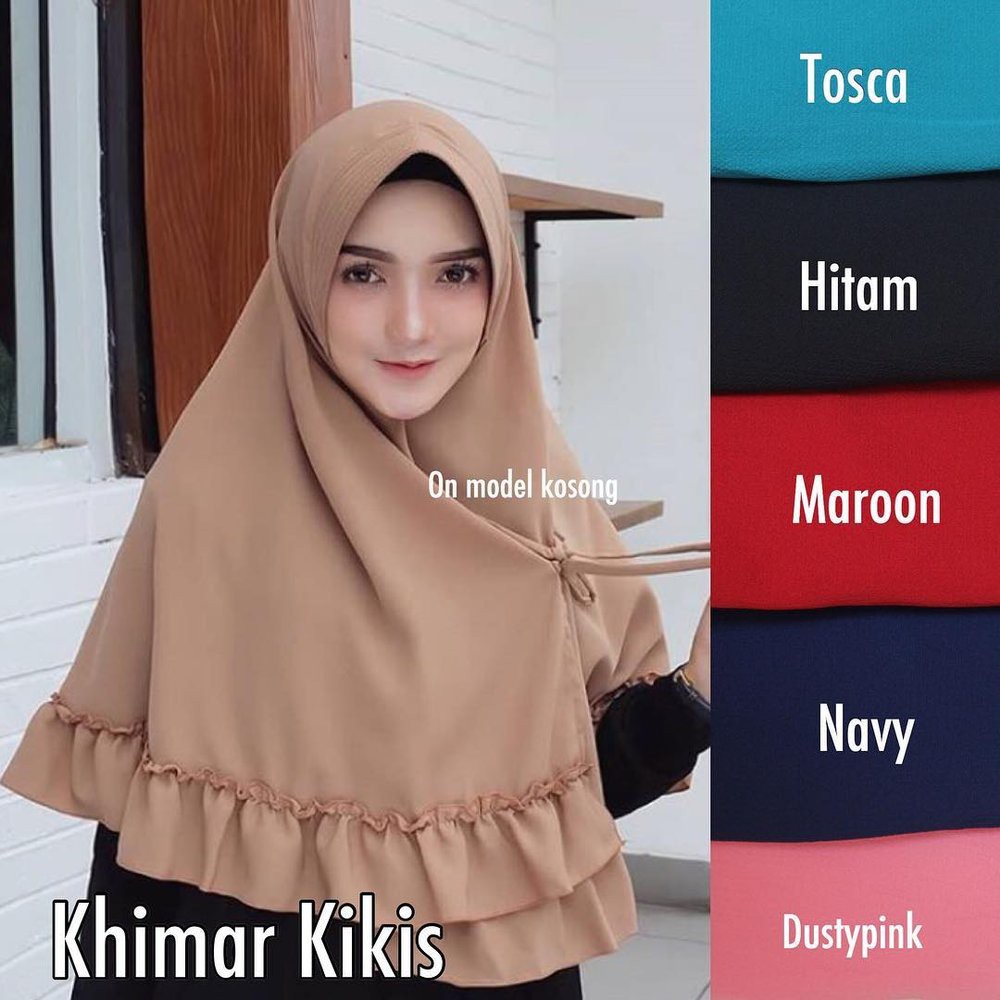 KHIMAR KIKIS REMPEL SEDANG | khimar instan | khimar syar'i rempe | Hijab Instan wolfis-3