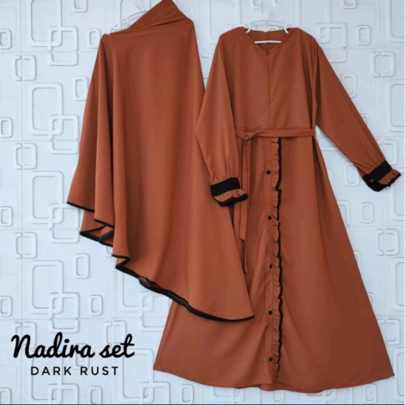 afhadahijrah set nadira gamis khimar cadar