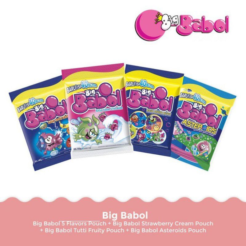 

PERMEN KARET BIG BABOL ISI 40 140GR|BUBBLE GUM BIG BABOL 140GR