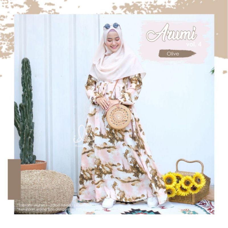 Gamis rayon motif ABSTRAK ARUMI VOL.5 by. idb moswear