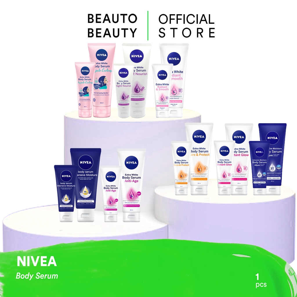 NIVEA Body Serum / Jerman Extra White Deodorant Roll On Cleansing Micellar Water Face Lotion Facial 