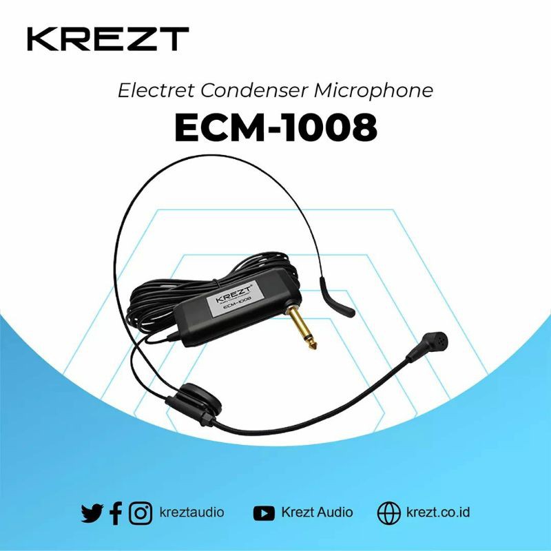 Mic Headset KREZT ECM1008/ECM 1008 Microphone