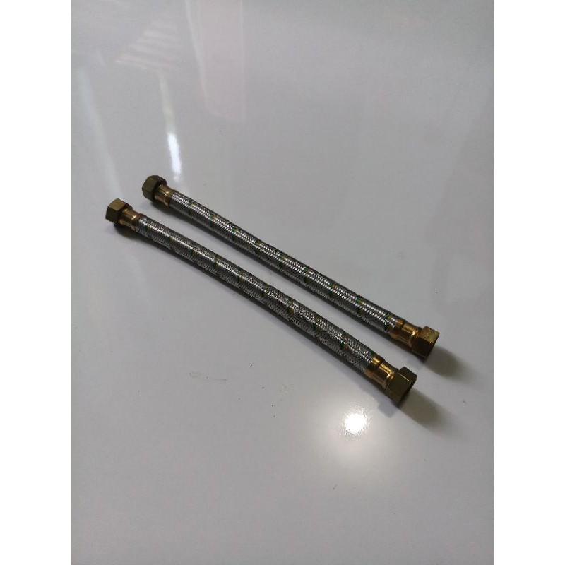 Selang Fleksibel Anyam 30cm Kuningan / Selang Fleksibel Wastafel 30cm