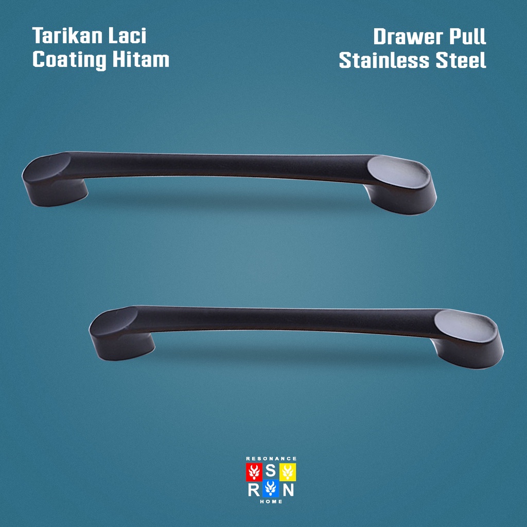 Tarikan Laci Coating Hitam 8501 / Handle Gagang Pintu Laci Lemari Resonance Home