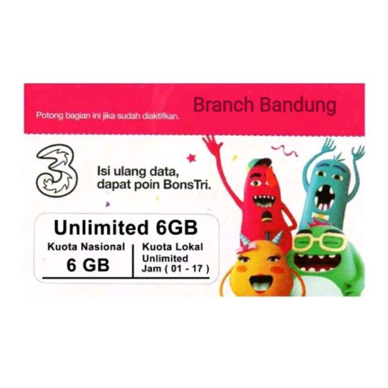 Voucher Tri 6 Gb + Unlimited