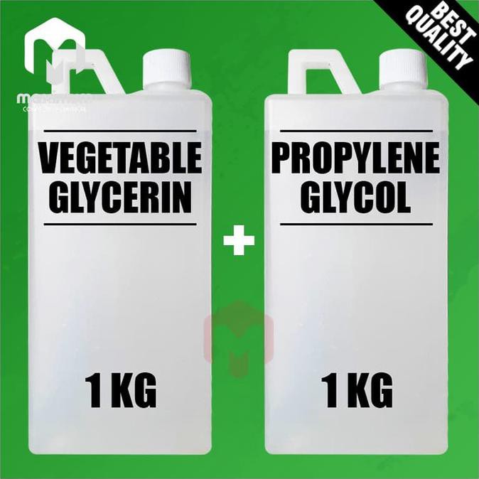 

READY COD Paket VG (Vegetable Glycerin/Gliserin) + PG (Propylene Glycol) 1 Kg HEMAT