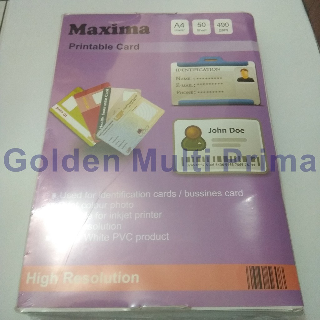 PVC Untuk Buat ID Card A4 Maxima Pak Besar