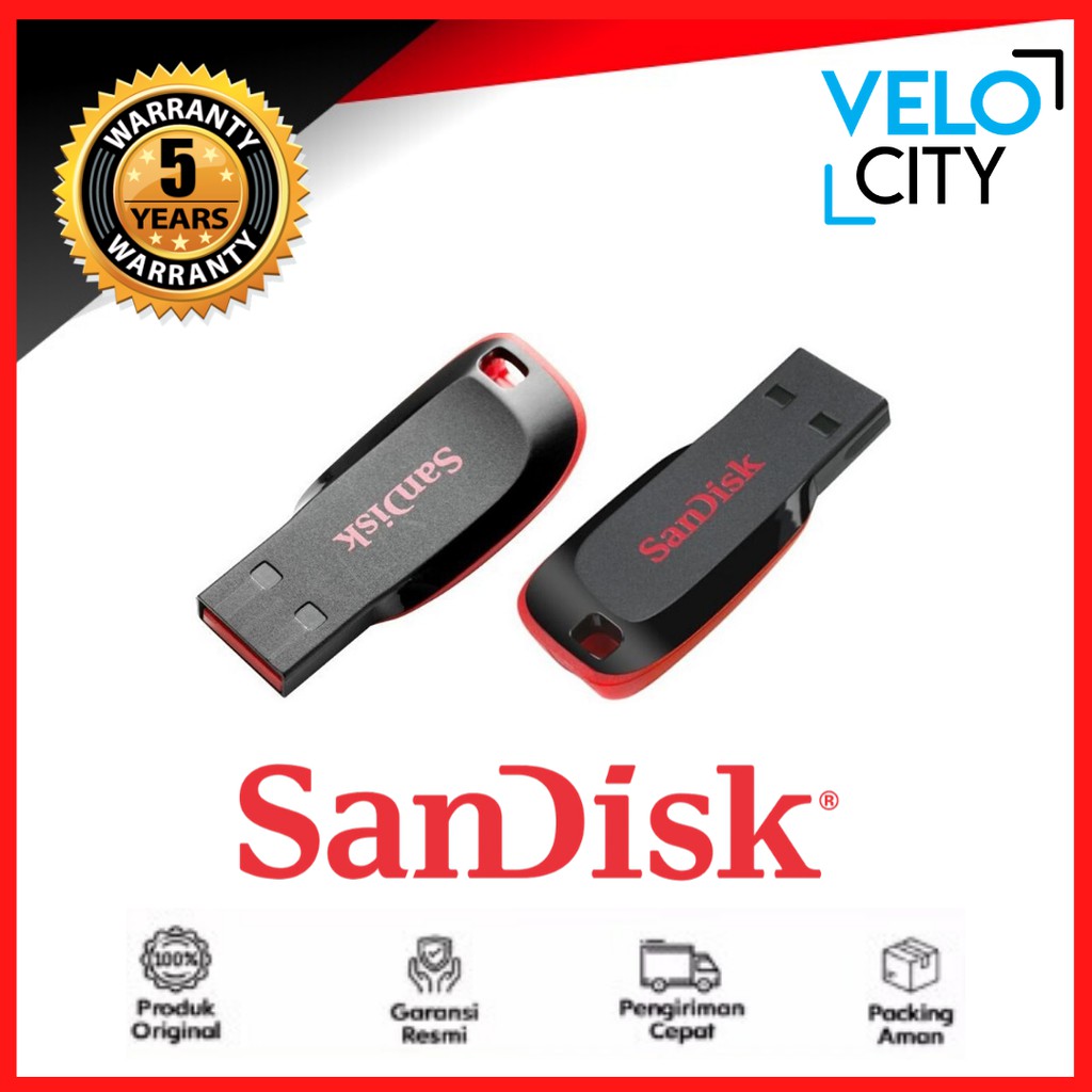 Flashdisk 64GB SanDisk CZ50 Original Garansi 5 Tahun