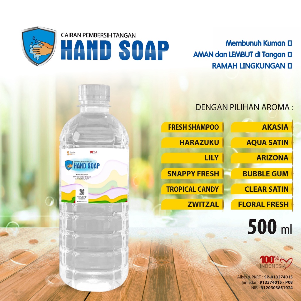 Sabun Cuci Tangan Antiseptik Antibacterial HAND SOAP 500 ml ( Kemasan 500 ML )