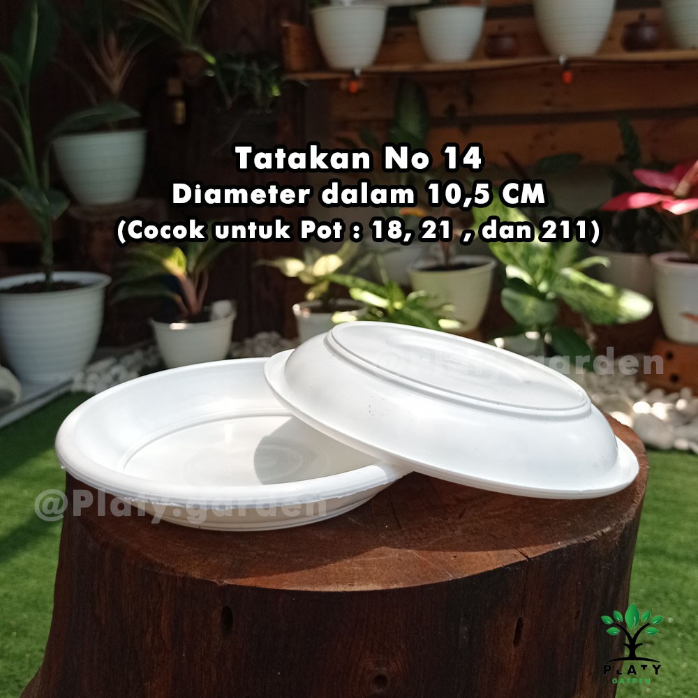 Tatakan Pot Putih CK No 10, 12, 14, 16, 18 &amp; GBL10 - 12