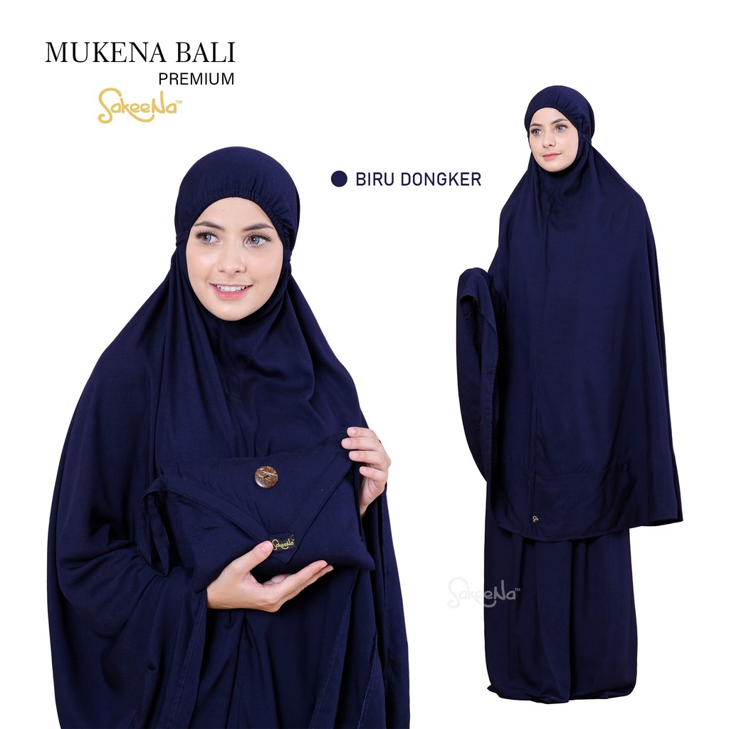 mukena bali sakeena dewasa polos katun rayon jumbo