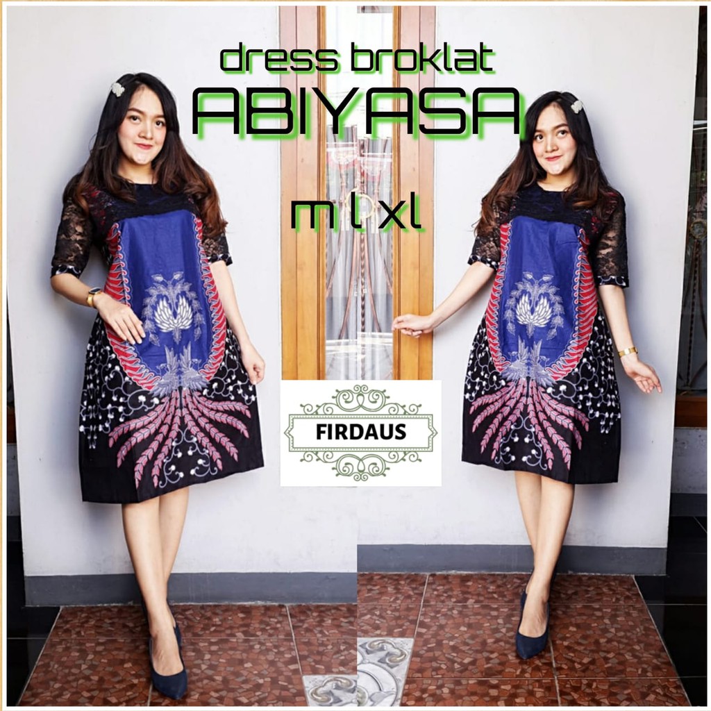 Dress brukat abiyasa