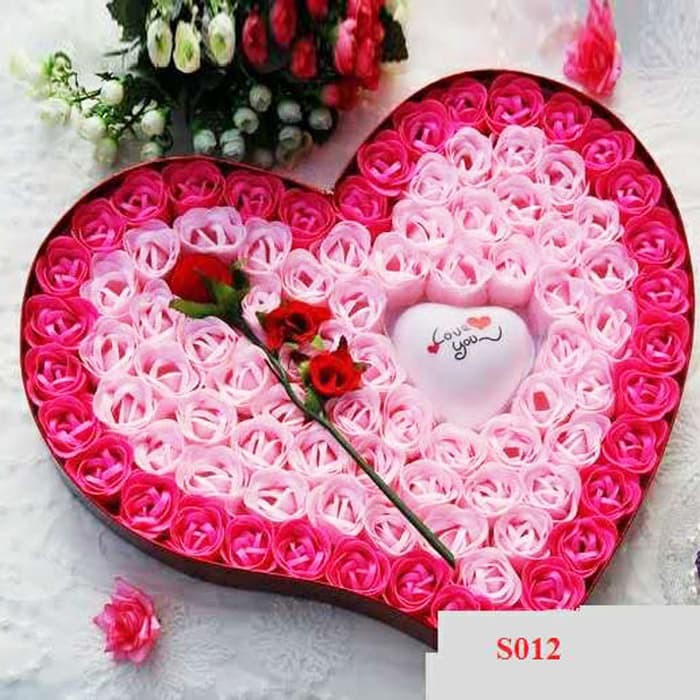 Kado Bunga Mawar Sabun Kotak Love Edisi Valentine Shopee Indonesia