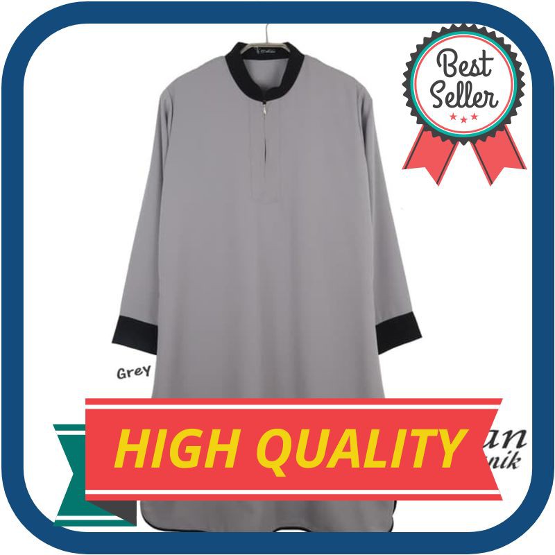 Murah Atasan Wanita Zyan Tunik - Grey Elegan