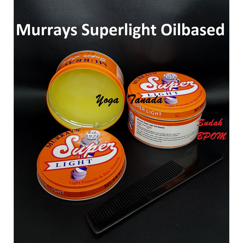 Pomade Murray Murrays Superlight Oilbased SUDAH BPOM 3 oz (FREE SISIR SAKU)