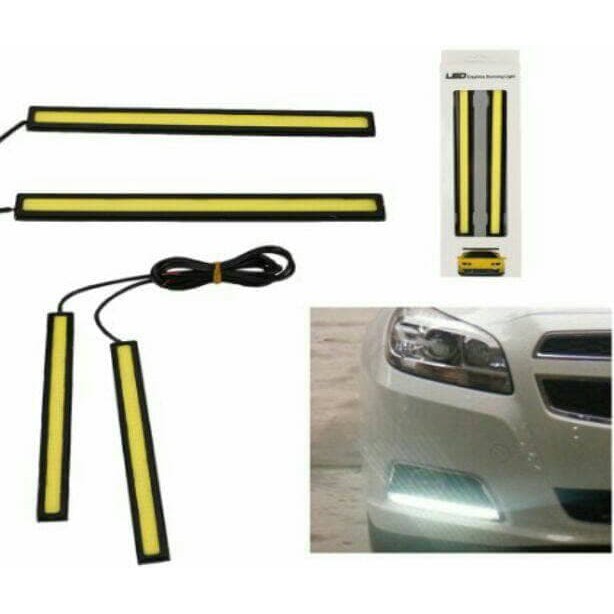 SEPASANG LAMPU DRL PLASMA LED COB 17CM DEPAN MOBIL MOTOR 12Volt TERMURAH WARNA WARNI