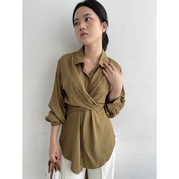 Selim Label Brenda Shirt Multiways Shirt Wrap Shirt Kemeja Wanita