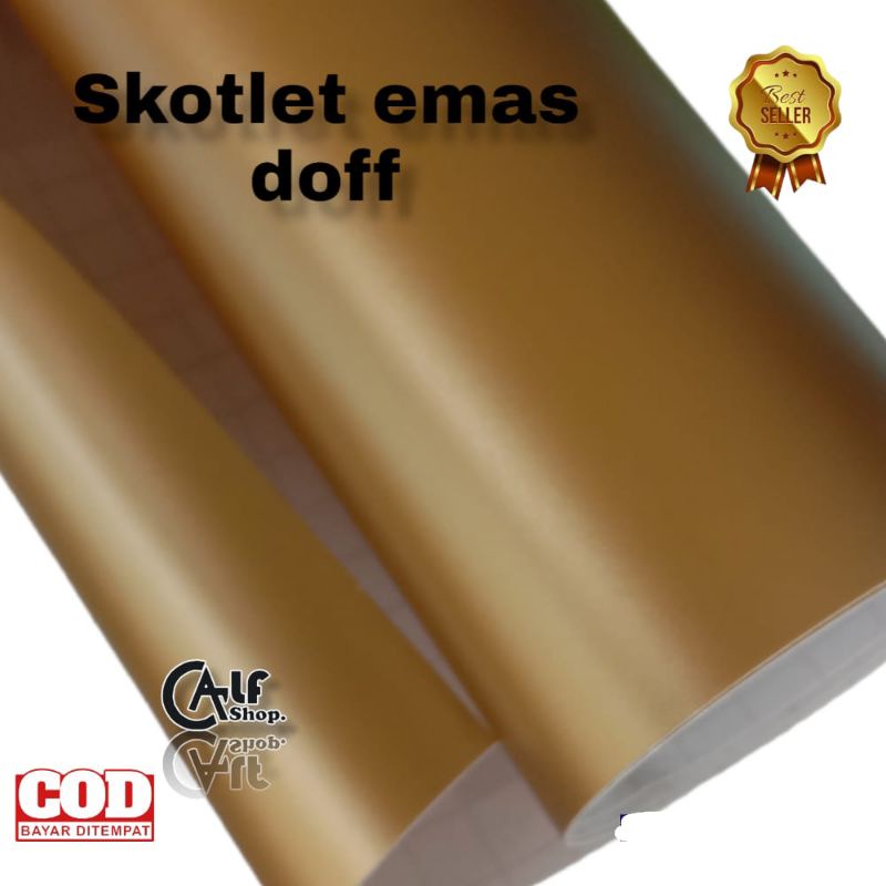 skotlet emas doff matte gold  goodfix ½meter, skotlet motor mobil dll