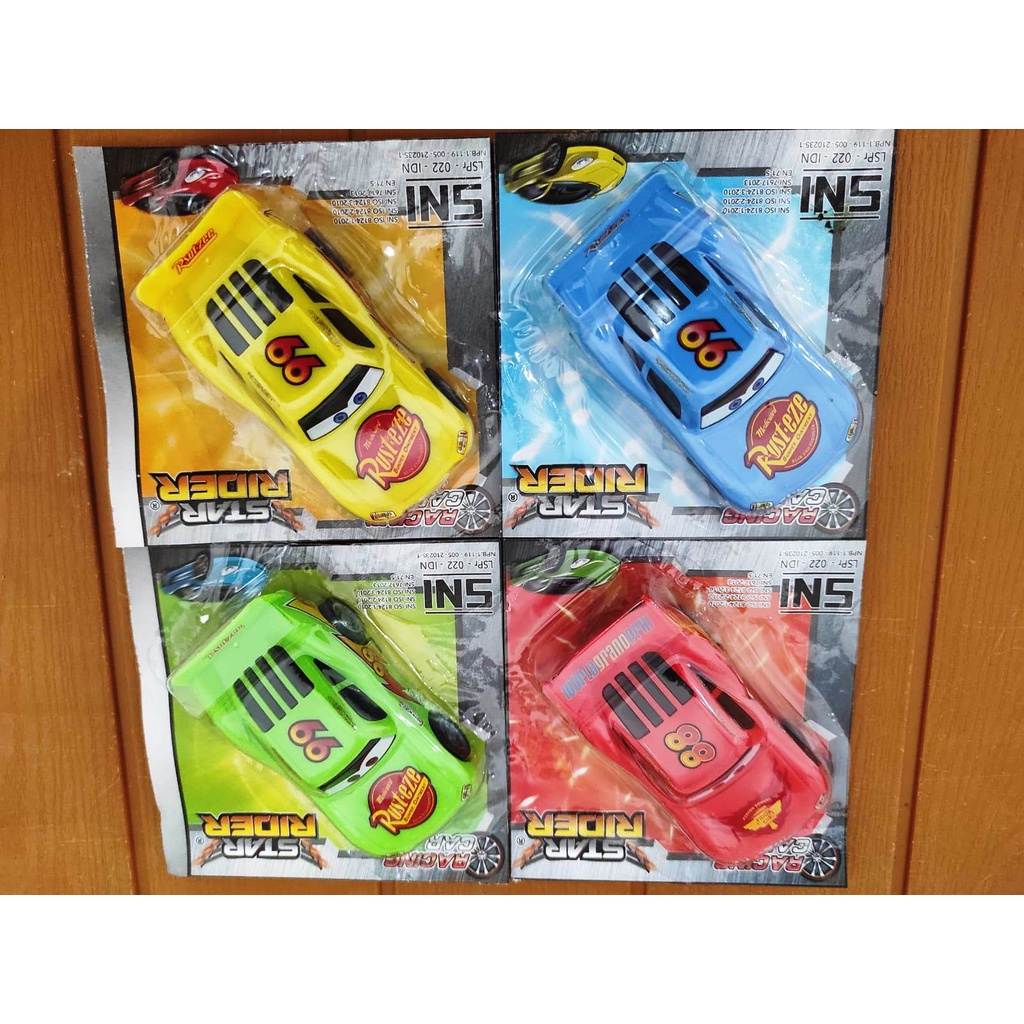Mainan Anak Mobil Cars Lightning Mcqueen Pullback MD 3675