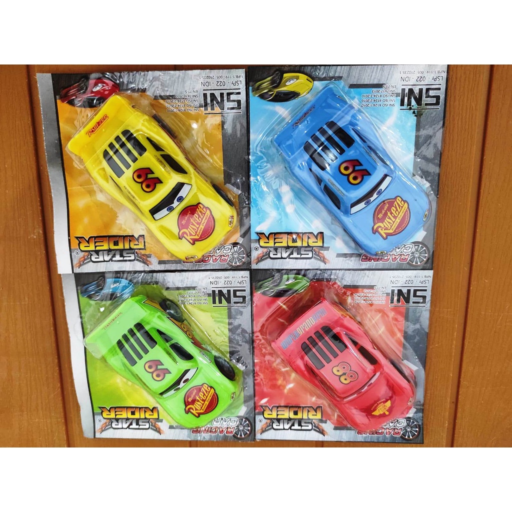 Mainan Anak Mobil Cars Lightning Mcqueen Pullback MD 3675