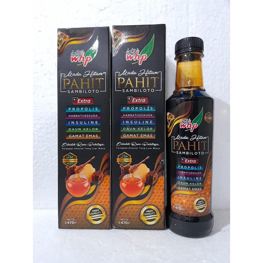 

MADU HITAM PAHIT INTAJ WHP 470 GRAM - IMUNITAS. DIABETES. KANKER