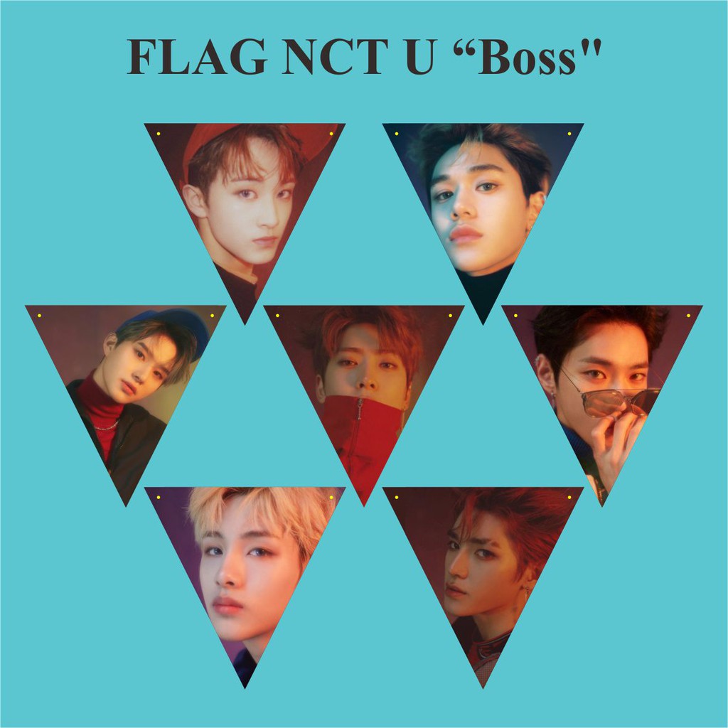 BUNTING FLAG NCT U Boss Plus Tali Souvenir Kpop Murah