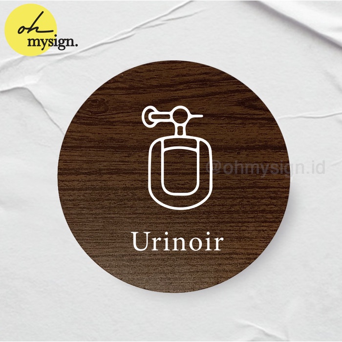 

Grosir Urinoir Toilet Sign Board Kayu Bulat Print Signage Label Nama