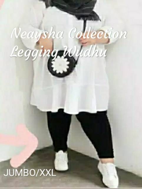 Legging wudhu JUMBO XXL/XXXL BB 75-120KG konveksi neaysha collection bahan spandek rayon super