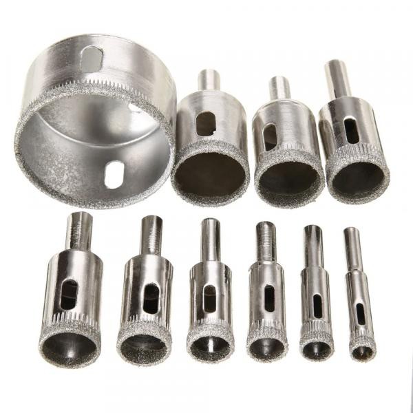 Mata Bor Diamond Coated Hole Saw Drill Bit 8mm-50mm 10 PCS - GJ0106--Mayitr