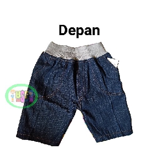  Celana  Jeans  pendek anak  Rib bahan denim  usia  1 sampai 4 