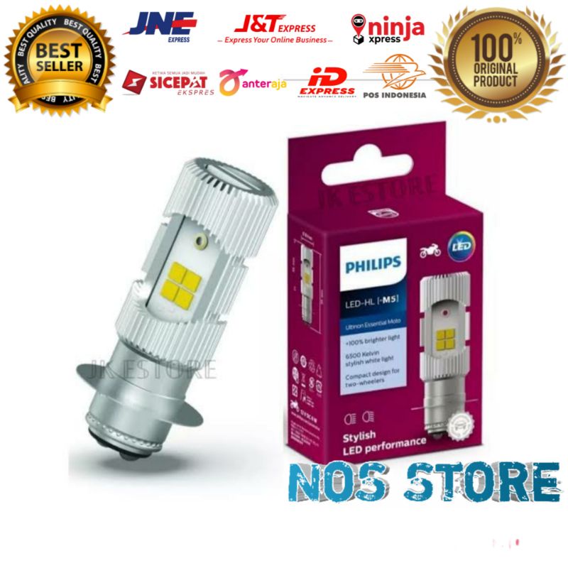 Lampu LED motor Philips M5 H6 kaki 1 6500k PUTIH ORIGINAL