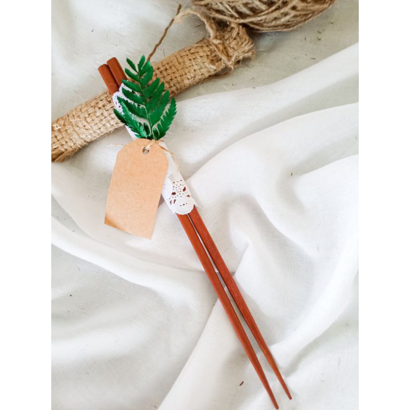 Souvenir sumpit kayu rustic