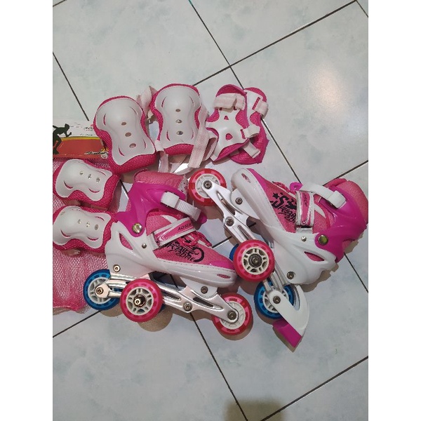 sepatu roda in line skate anak perempuan umur 4 5 6 7 tahun [PRELOVED]