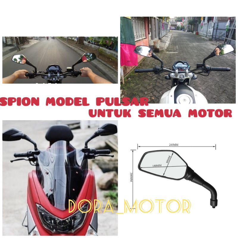 Spion Pulsar cocok untuk semua motor harga sepasang kanan kiri