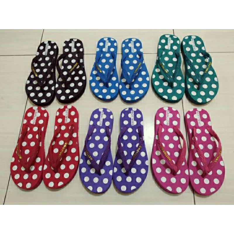 GROSIR SANDAL JEPIT SWALLOW POLKADOT
